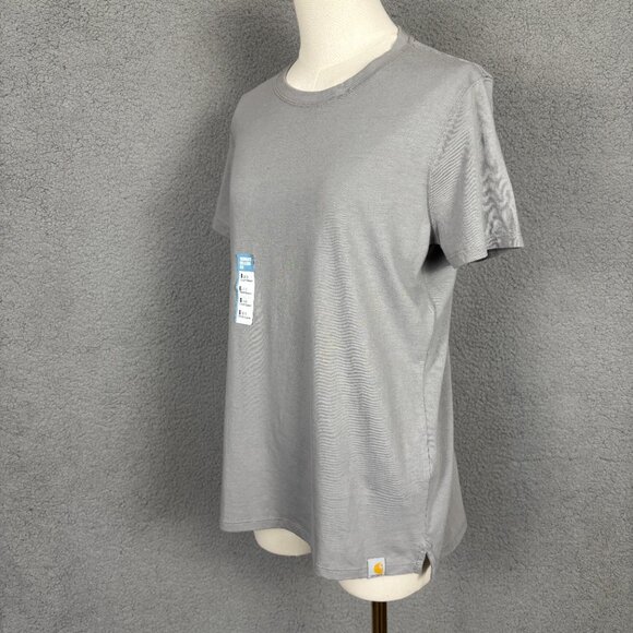 Carhartt Women's Women's Relaxed Fit Short-Sleeve Crewneck T-Shirt Gray Small - Picture 4 of 13